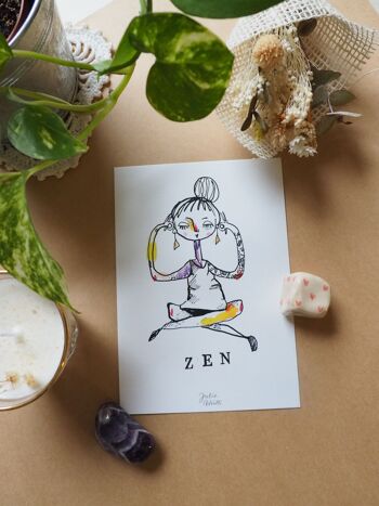 Carte postale avec enveloppe - Zen 5