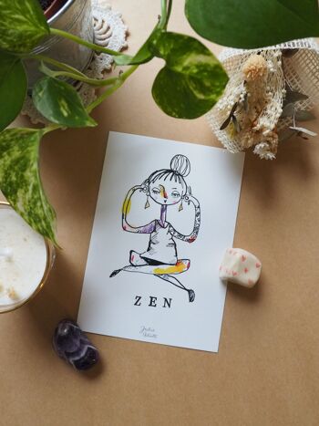Carte postale avec enveloppe - Zen 6