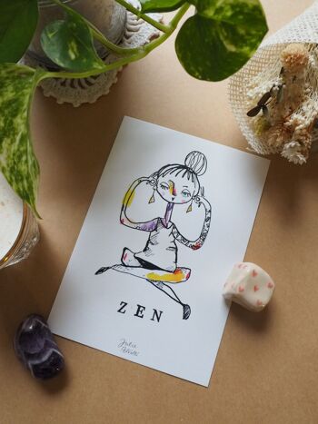 Carte postale avec enveloppe - Zen 7