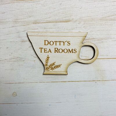 Teacup Personalised Engraved Location Magnet