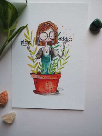 Art print A5 - Plant addict 2