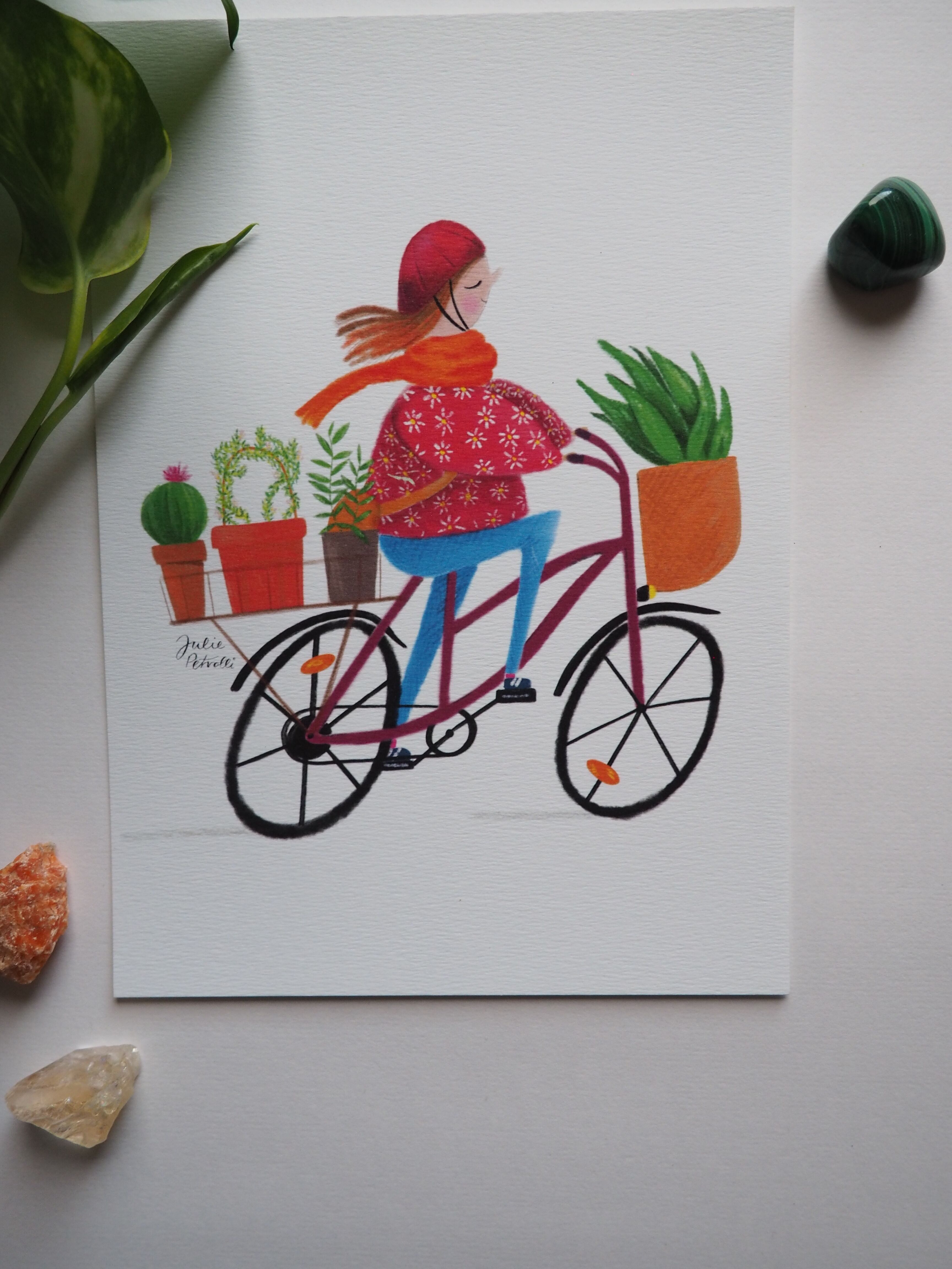 Stampa d'arte A5 - Bicicletta vegetale