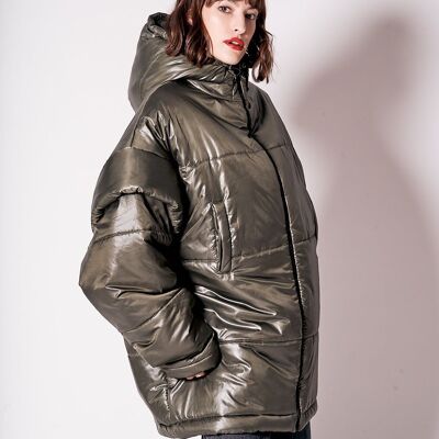 Piumino oversize ARGENTO