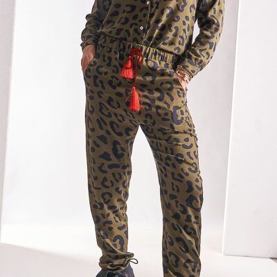 Pantaloni con stampa leopardata MOSKOVA