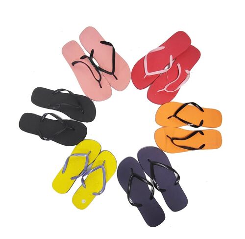 Various colours EVA flip flops for women