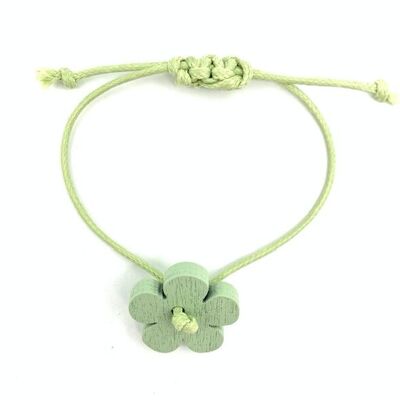 sustainable kids bracelet bloom green - handmade in Nepal