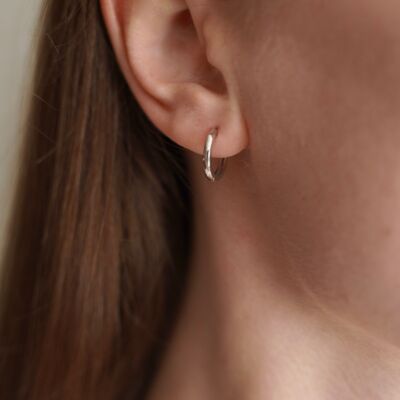 925 silver mini hoop earrings