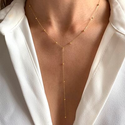 Collier femme long en acier inoxydable