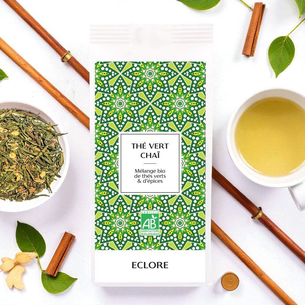 Organic chai green tea - Bulk 100 g