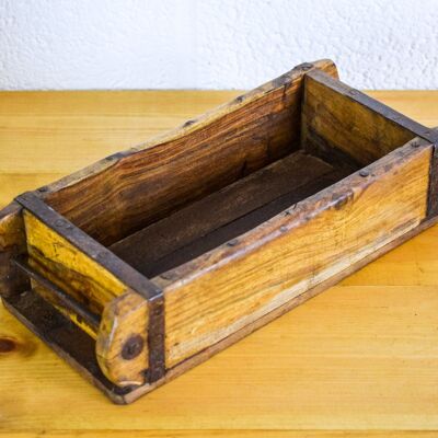 Vintage Backsteinform aus Holz