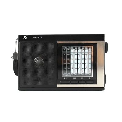 Radio Recargable con Panel Solar - KTF1423 - 014237 - Negro