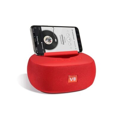 Altavoz Bluetooth inalámbrico con base para smartphone - V8 - 716880 - Rojo