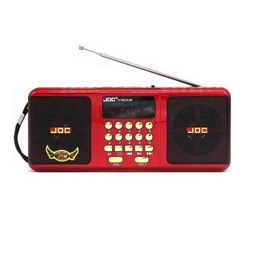 Rechargeable radio - JOC-1822 - 818224 - Red