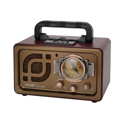Retro Rechargeable Radio - NS-8099BT - 080904 - Bronze
