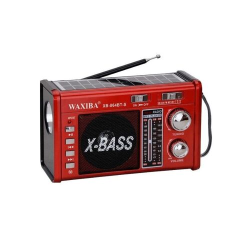 Rechargeable radio with solar panel - XB864 BT-S - 108648