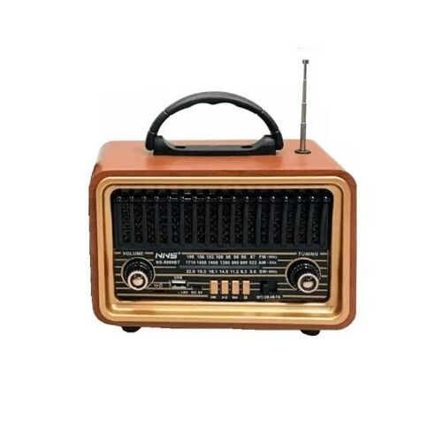 Retro Rechargeable Radio - NS-8069BT - 880699 - Brown