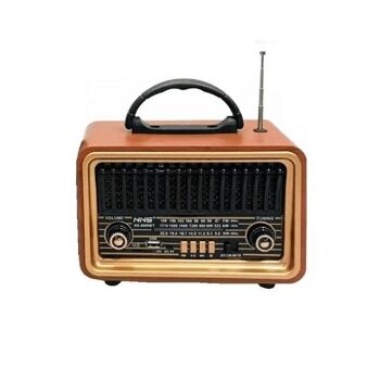 Radio rechargeable rétro - NS-8069BT - 880699 - Marron