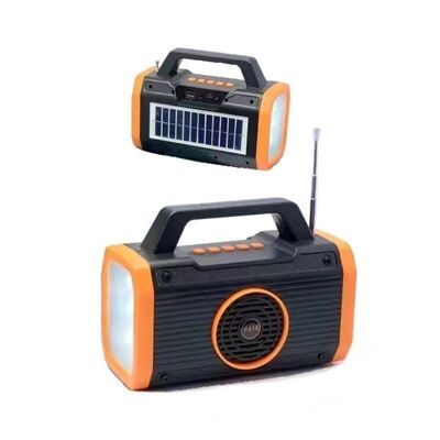 Altavoz Bluetooth inalámbrico con panel solar - P418 - 884676 - Amarillo
