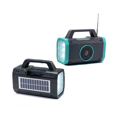 Altavoz Bluetooth inalámbrico con panel solar - P418 - 884676 - Azul claro