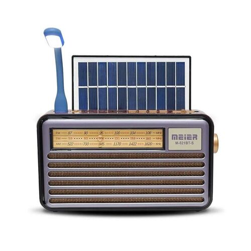 Rechargeable Solar Panel Radio - MD-521BTS - 865211