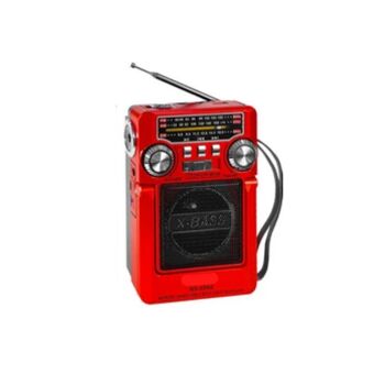 Radio rechargeable avec panneau solaire - XB822BT-SL - 808225 - Rouge