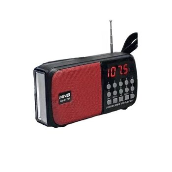 Radio solaire rechargeable - NS-179S - 861794 - Rouge