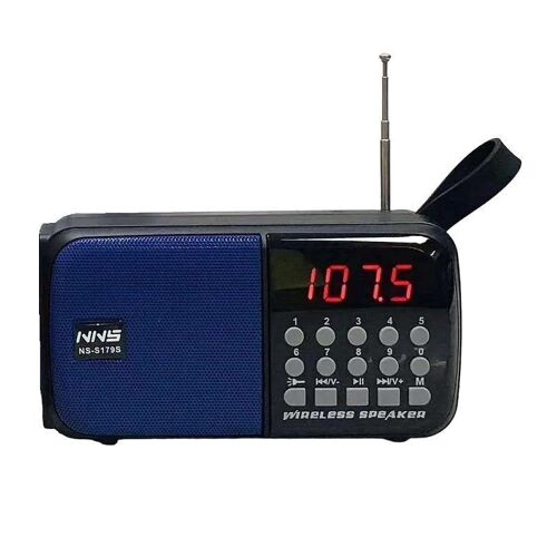 Rechargeable Solar Radio - NS-179S - 861794 - Blue