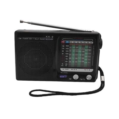 Portable battery radio - KK9 - 400066 - Black
