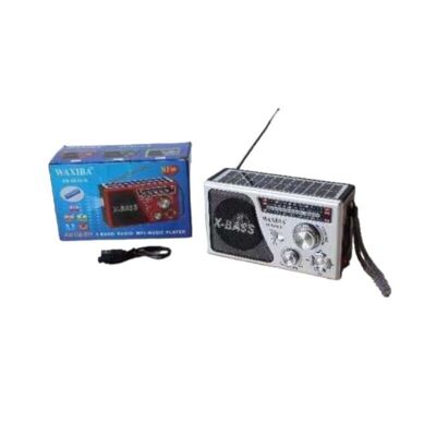 Rechargeable radio with solar panel - XB-961-S - 009162 - Silver