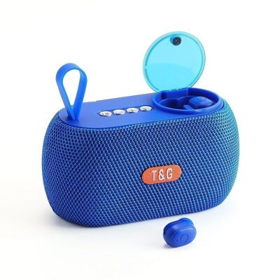 Altavoz Bluetooth inalámbrico con auriculares - TG810 - 889459 - Azul