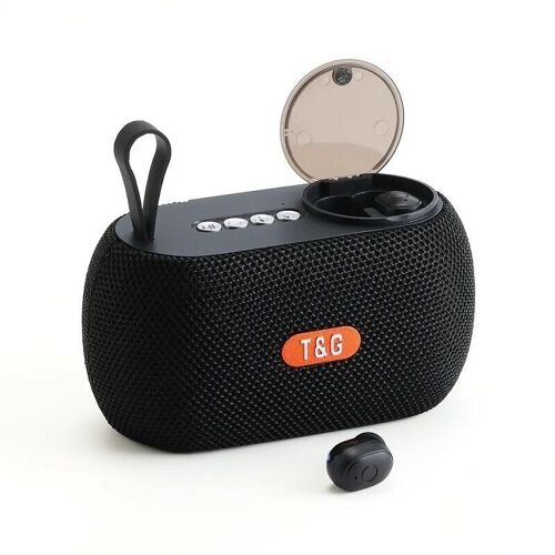 Wireless Bluetooth speaker with set of headphones - TG810 - 889459 - Black