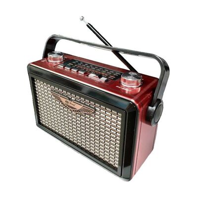 Radio rechargeable rétro - PX-85BT - 617194 - Rouge
