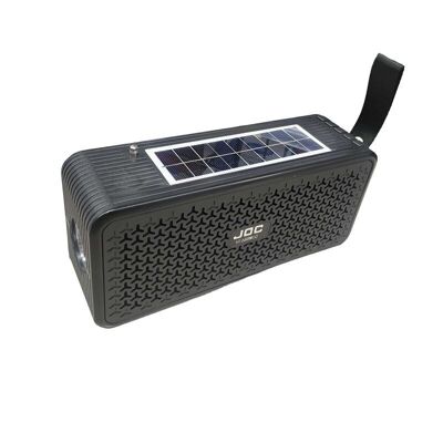 Wiederaufladbares Radio mit Solarpanel – H-688MIC – 617132 – Schwarz