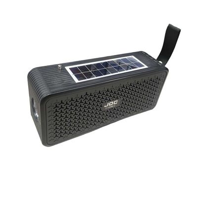 Rechargeable radio with solar panel - H-688MIC - 617132 - Black