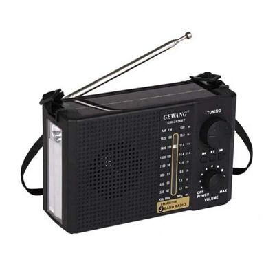 Rechargeable radio with solar panel - EW-2128BT - 617118