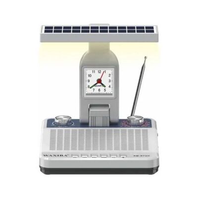 Rechargeable Solar Radio & Light - XB-972C - 830111 - Silver