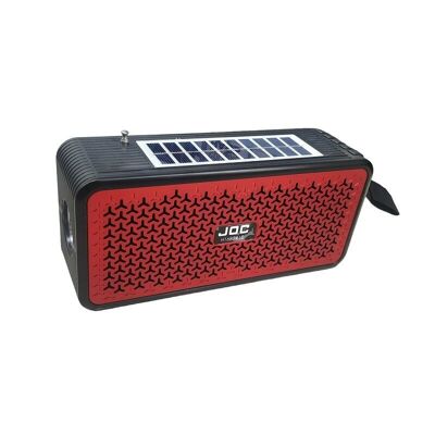 Radio recargable con panel solar - H-688MIC - 617132 - Rojo