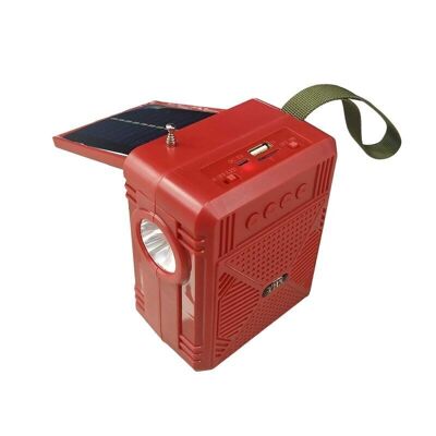 Altoparlante Bluetooth wireless con pannello solare - YHX-03 - 040032 - Rosso