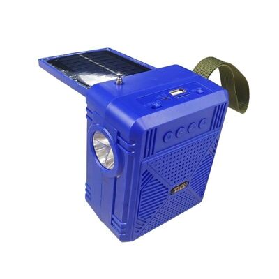 Wireless Bluetooth speaker with solar panel - YHX-03 - 040032 - Blue