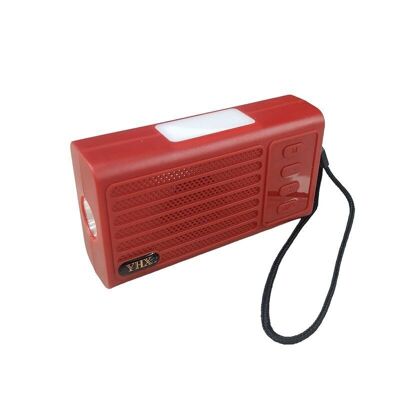 Altoparlante Bluetooth wireless con pannello solare - YHX-07 - 040070 - Rosso