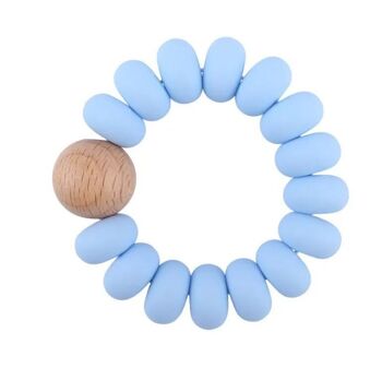 Anneau de dentition en silicone pour bébé | Rondo | BLEU BÉBÉ