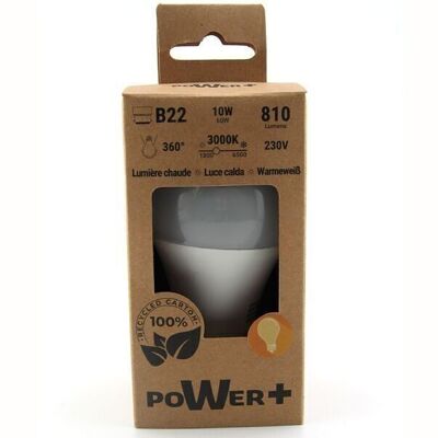 B22 LED bulb 10W 3000K