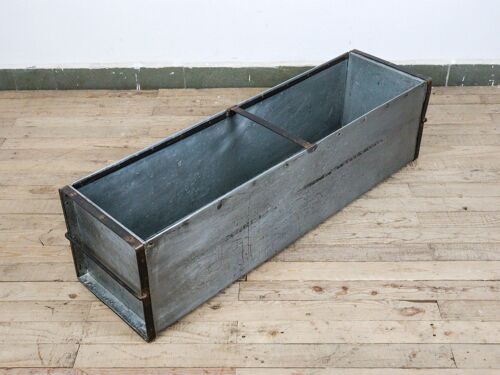 Large Vintage Style Galvanised Metal Trough Planter