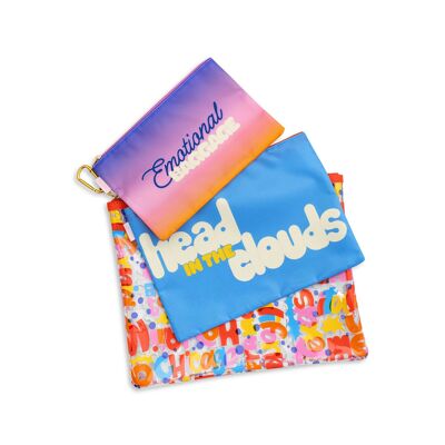 Getaway Travel Pouch Set, Head in the Clouds