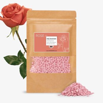 Perles d'épilation NEOMANN pour épilation à la cire 500g parfum rose 1