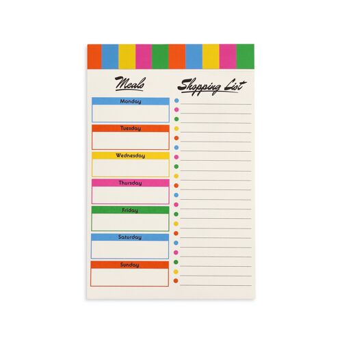 Magnetic Shopping List, Colorblock