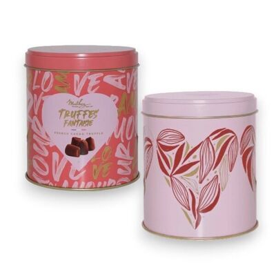 CAJA METAL TRUFA ROSA Y AMOR 250g - Caja de 6 cajas