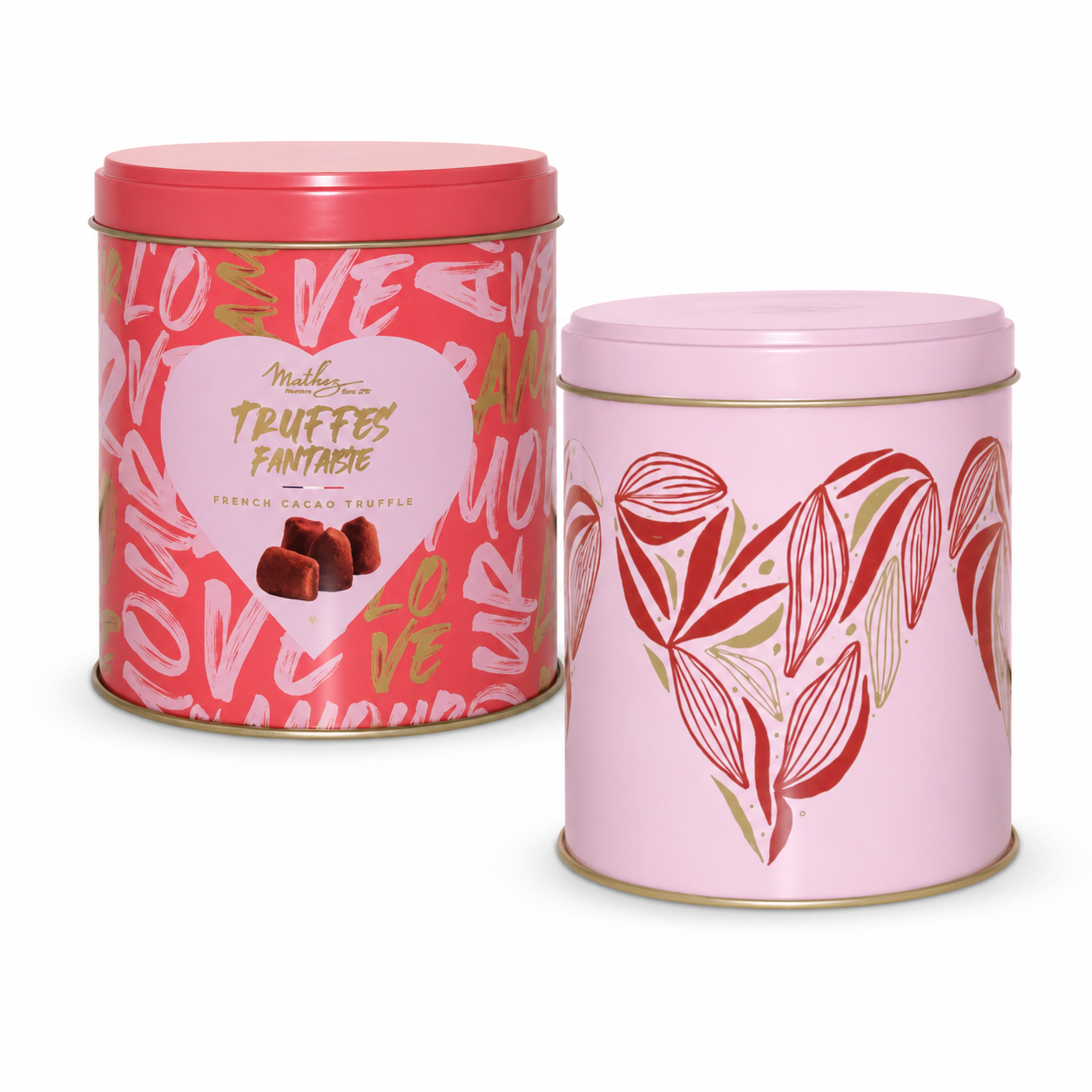 TRUFAS METÁLICAS PINK & LOVE 250g - Cartón de 6 cajas