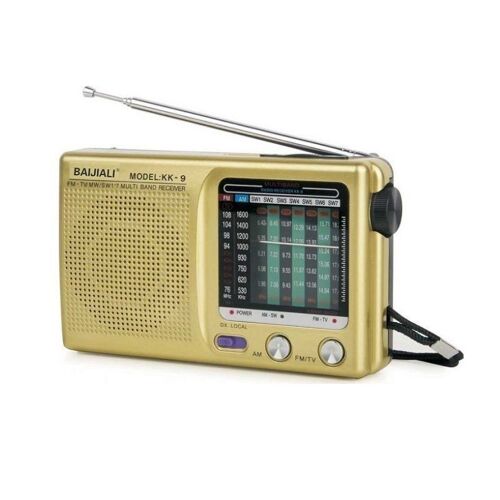 Portable Battery Radio - KK9 - 400066 - Gold