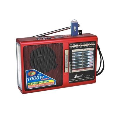 Radio rechargeable - FP-1775 - 017754 - Rouge